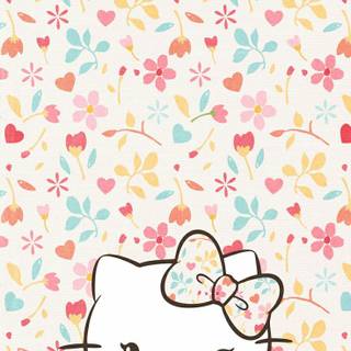 Kawaii Hello Kitty spring wallpaper
