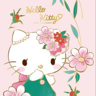 Kawaii Hello Kitty spring wallpaper