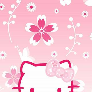 Kawaii Hello Kitty spring wallpaper