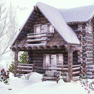 Winter woods desktop wallpaper