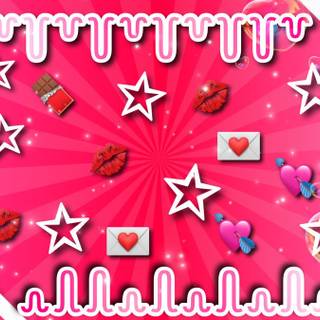 Preppy Valentine laptop wallpaper