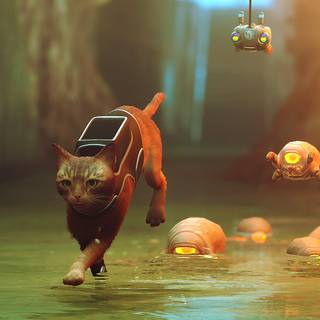 Stray video game wallpaper