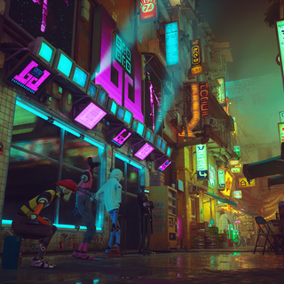 Stray video game wallpaper