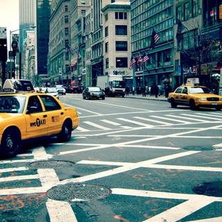 Yellow taxi wallpaper