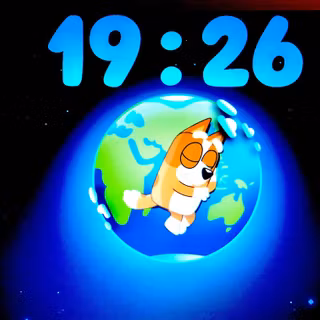 Bingo Bluey sleeping wallpaper