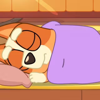 Bingo Bluey sleeping wallpaper