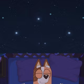Bingo Bluey sleeping wallpaper