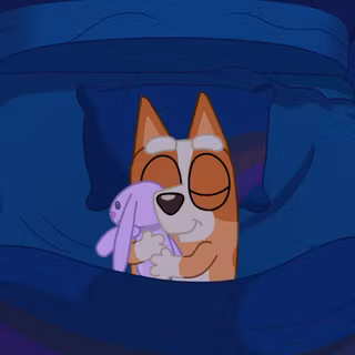 Bingo Bluey sleeping wallpaper