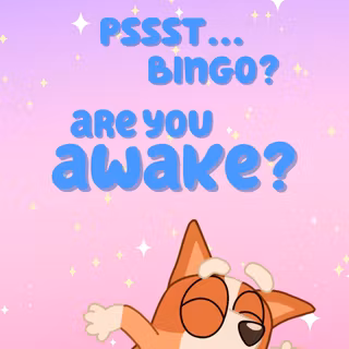 Bingo Bluey sleeping wallpaper