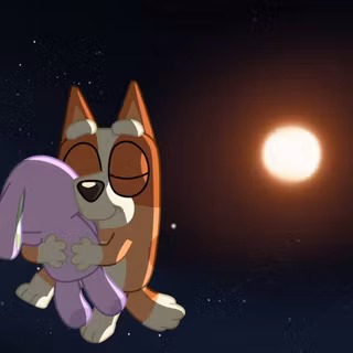 Bingo Bluey sleeping wallpaper