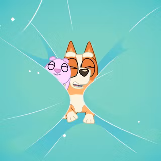 Bingo Bluey sleeping wallpaper