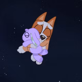 Bingo Bluey sleeping wallpaper