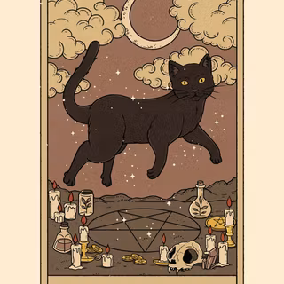 Vintage cat wallpaper