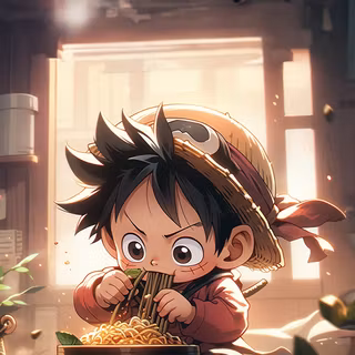 Luffy eating wallpaper