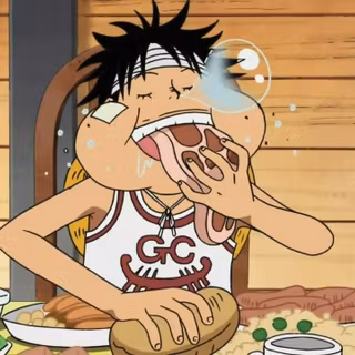 Luffy eating wallpaper