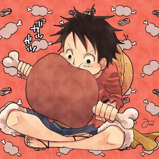 Luffy eating wallpaper