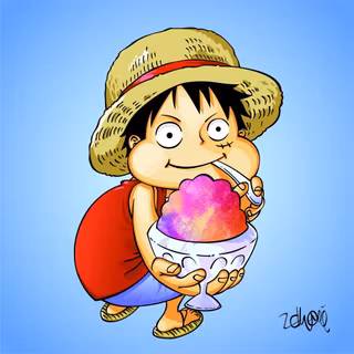 Luffy eating wallpaper
