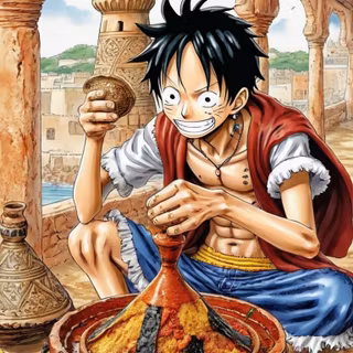 Luffy eating wallpaper