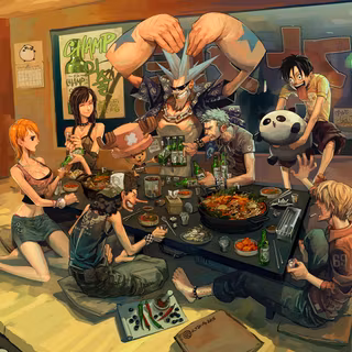 Luffy eating wallpaper