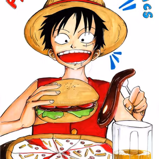 Luffy eating wallpaper