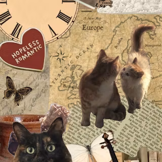Vintage cat wallpaper
