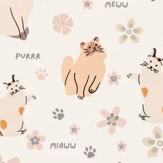 Vintage cat wallpaper