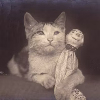 Vintage cat wallpaper