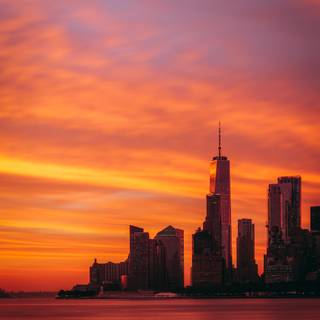 New York city sunset wallpaper