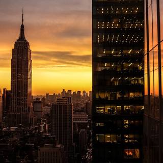 New York city sunset wallpaper