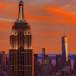 New York city sunset wallpaper