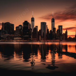 New York city sunset wallpaper