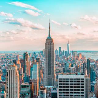 New York city sunset wallpaper