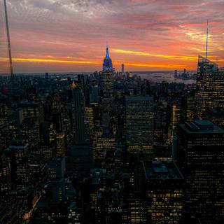 New York city sunset wallpaper
