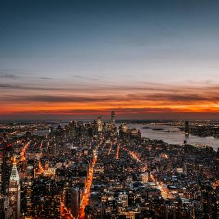 New York city sunset wallpaper