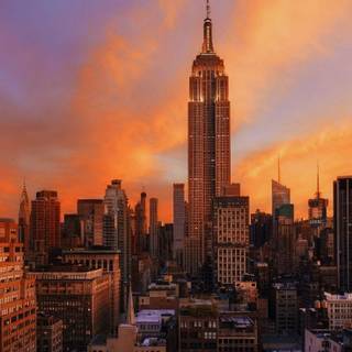 New York city sunset wallpaper