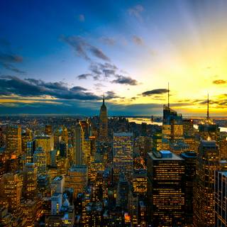 New York city sunset wallpaper
