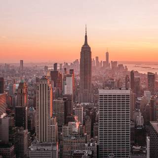 New York city sunset wallpaper