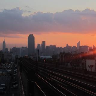 New York city sunset wallpaper