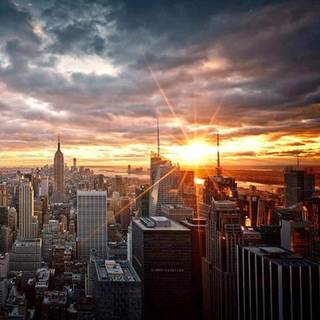 New York city sunset wallpaper