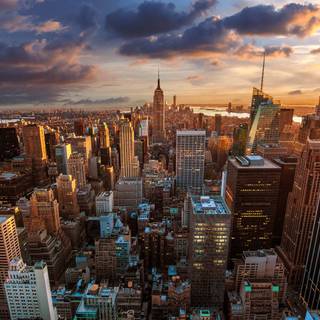 New York city sunset wallpaper