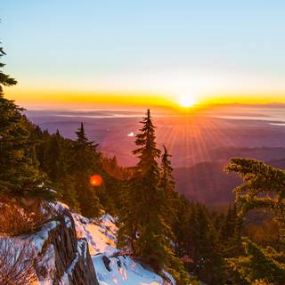 Winter sunset iPhone wallpaper