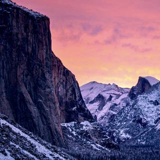 Winter sunset iPhone wallpaper