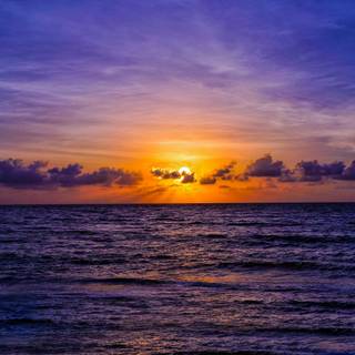 Winter sunset desktop wallpaper