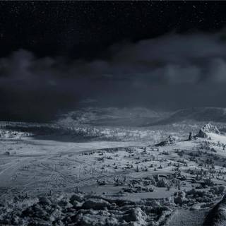 Dark winter landscape wallpaper