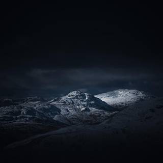 Dark winter landscape wallpaper