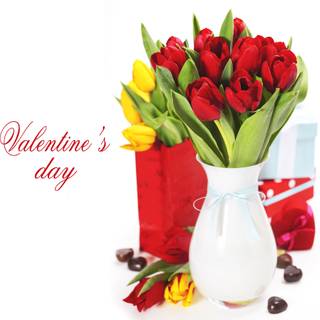 Happy Valentine’s Day flowers wallpaper