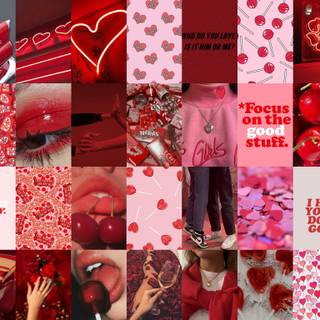 Valentines collage desktop wallpaper