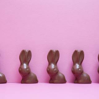 Chocolate Easter bunny wallpaper