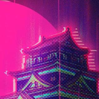 Purple Chinese wallpaper