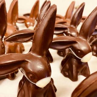 Chocolate Easter bunny wallpaper